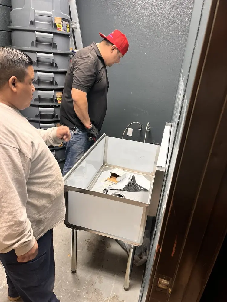 Commercial plumbing and sink installation in Clyde